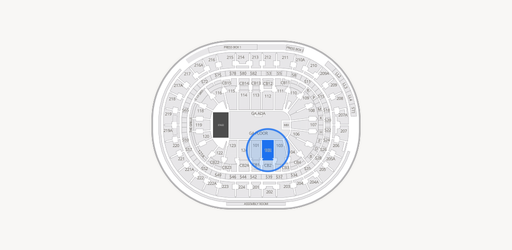 Xfinity Mobile Arena Seating Chart