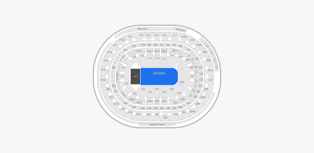 Xfinity Mobile Arena Seating Chart