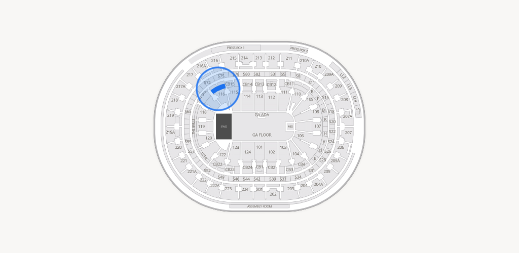 Xfinity Mobile Arena Seating Chart
