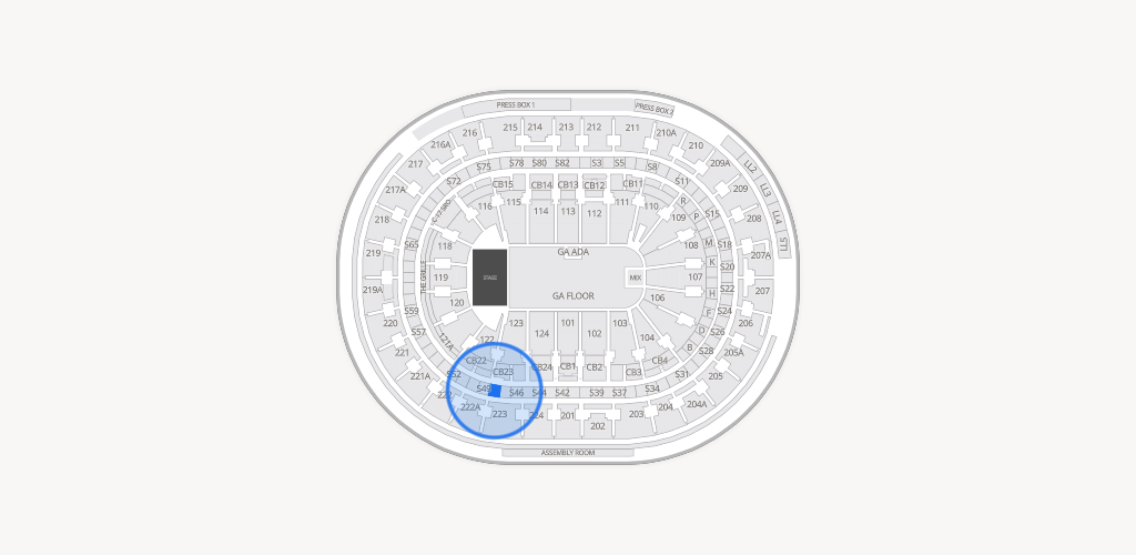 Xfinity Mobile Arena Seating Chart