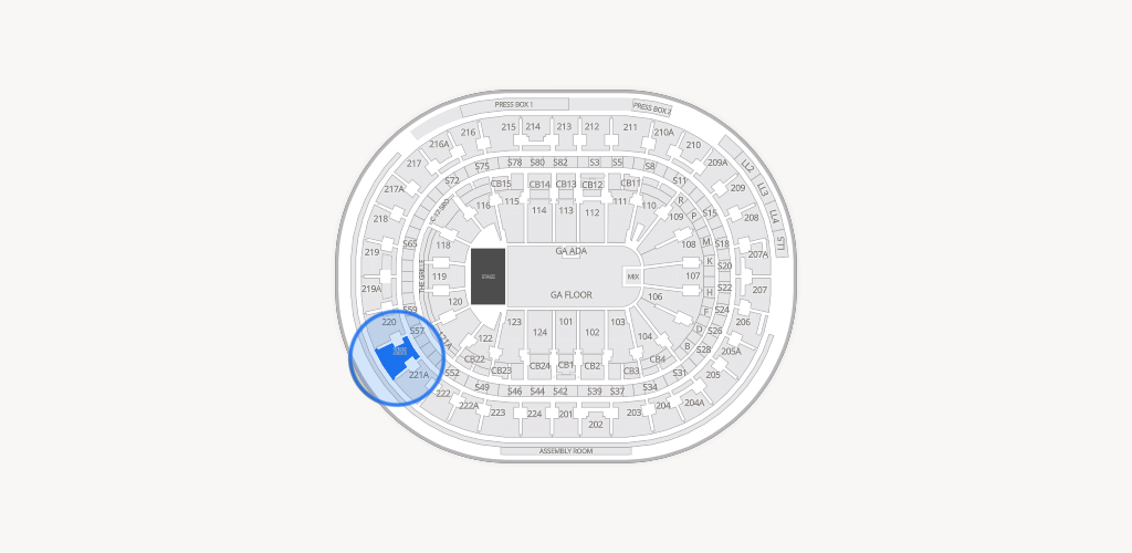 Xfinity Mobile Arena Seating Chart