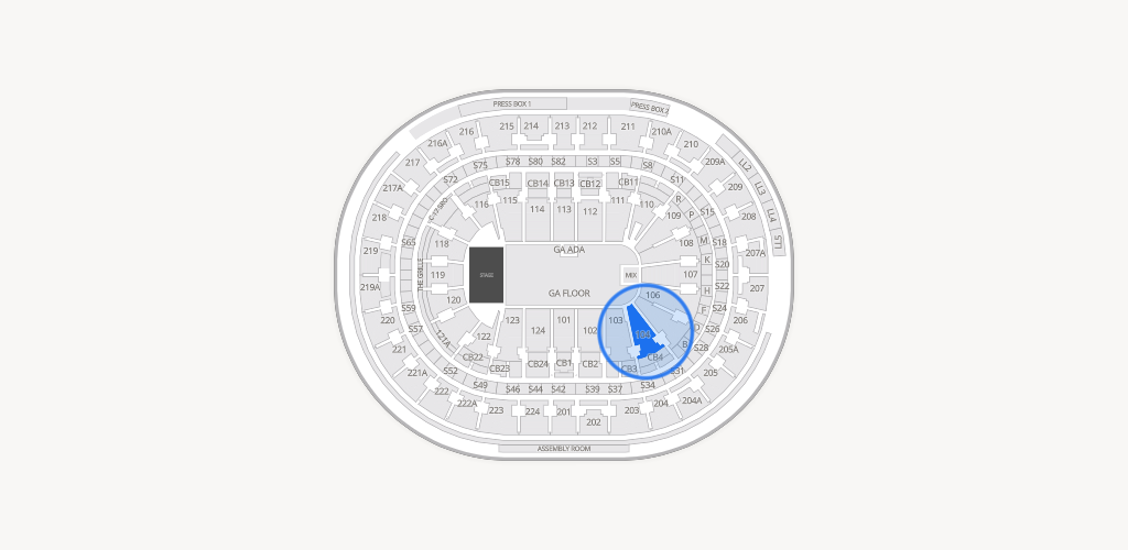 Xfinity Mobile Arena Seating Chart