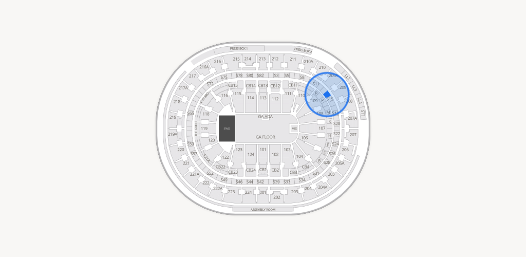 Xfinity Mobile Arena Seating Chart