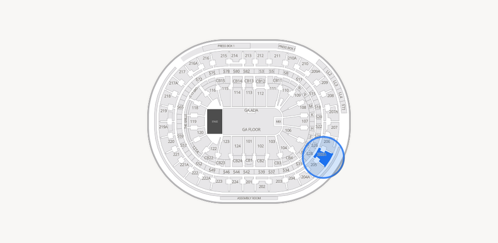 Xfinity Mobile Arena Seating Chart