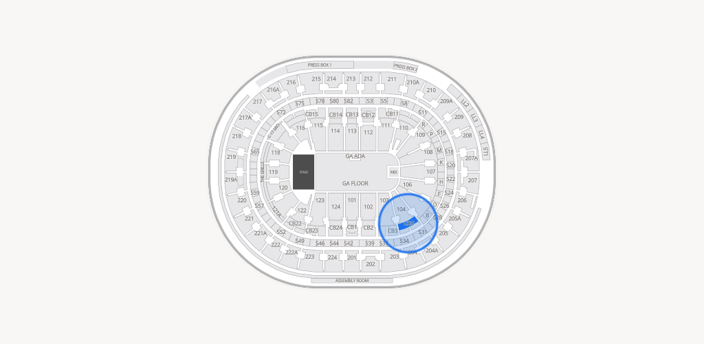 Xfinity Mobile Arena Seating Chart