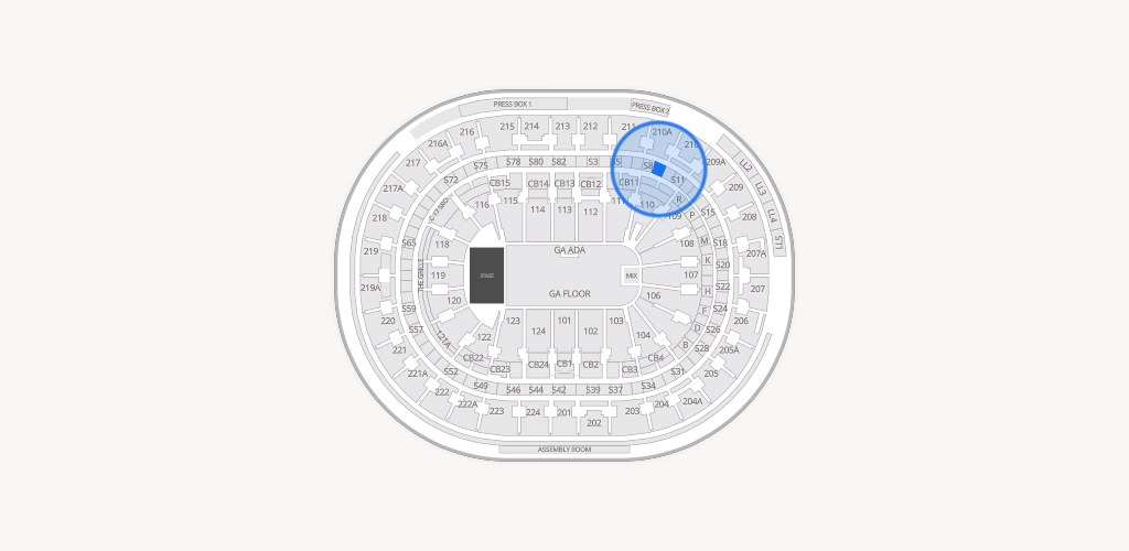 Xfinity Mobile Arena Seating Chart