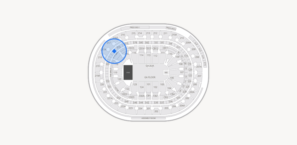 Xfinity Mobile Arena Seating Chart
