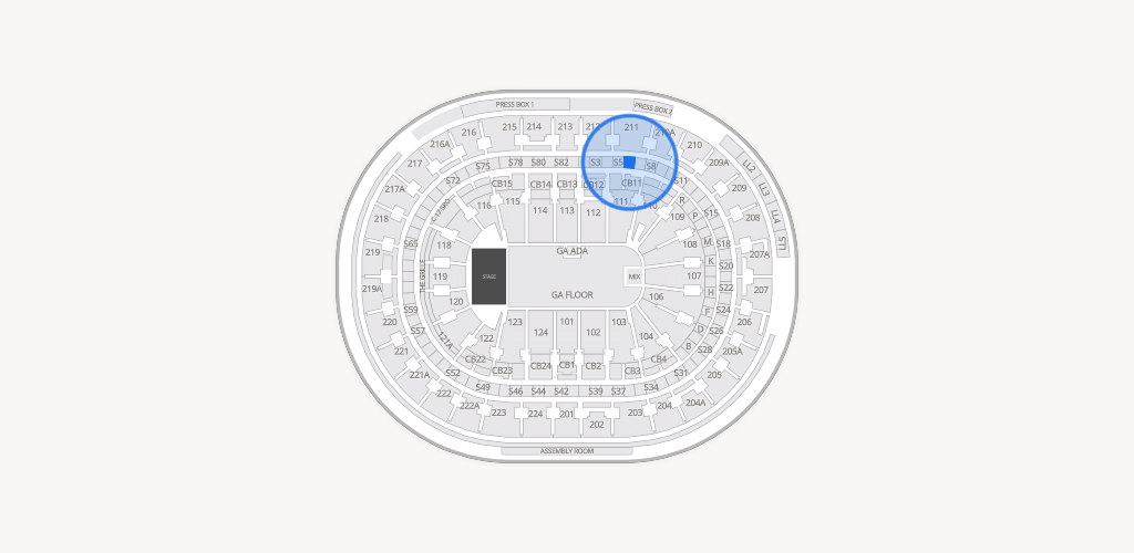 Xfinity Mobile Arena Seating Chart