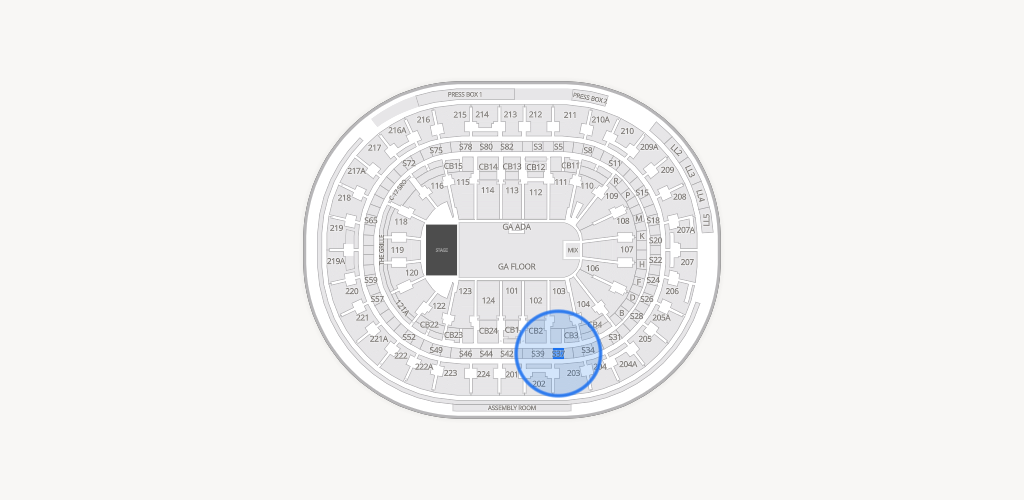 Xfinity Mobile Arena Seating Chart