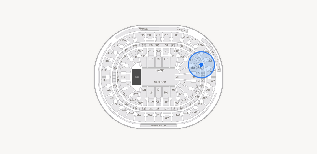 Xfinity Mobile Arena Seating Chart