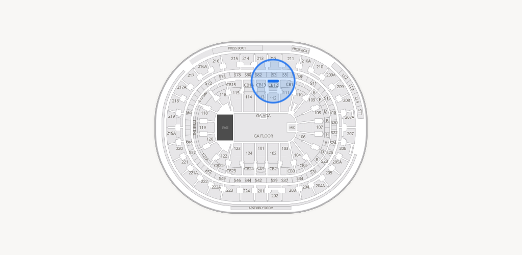 Xfinity Mobile Arena Seating Chart
