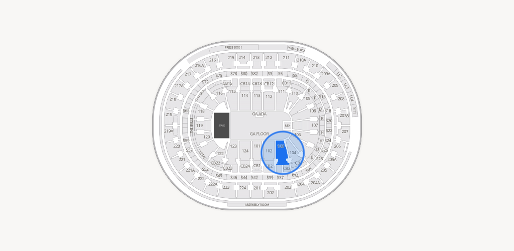 Xfinity Mobile Arena Seating Chart