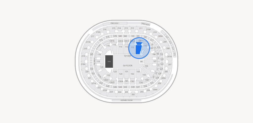 Xfinity Mobile Arena Seating Chart