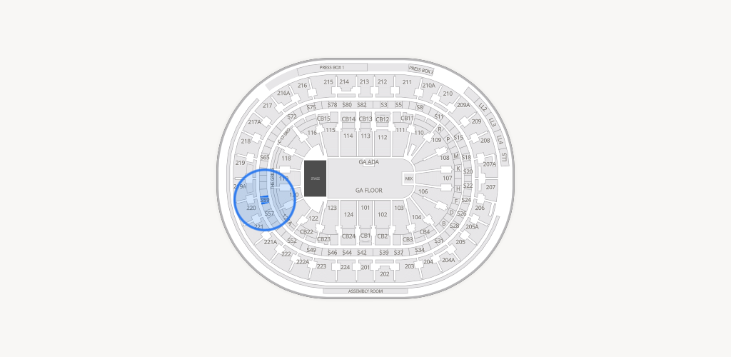 Xfinity Mobile Arena Seating Chart
