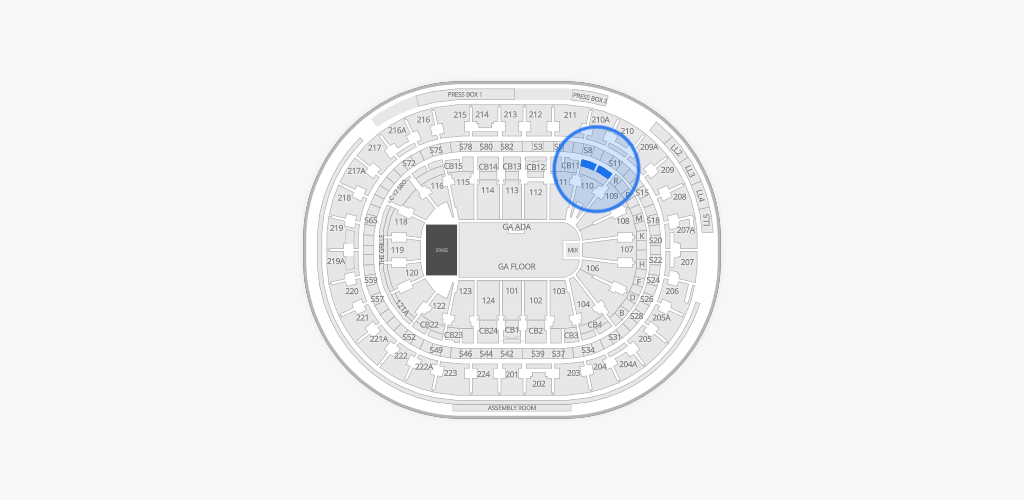 Xfinity Mobile Arena Seating Chart