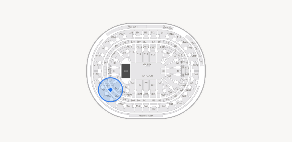 Xfinity Mobile Arena Seating Chart