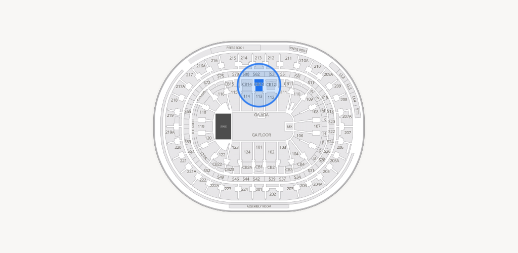 Xfinity Mobile Arena Seating Chart