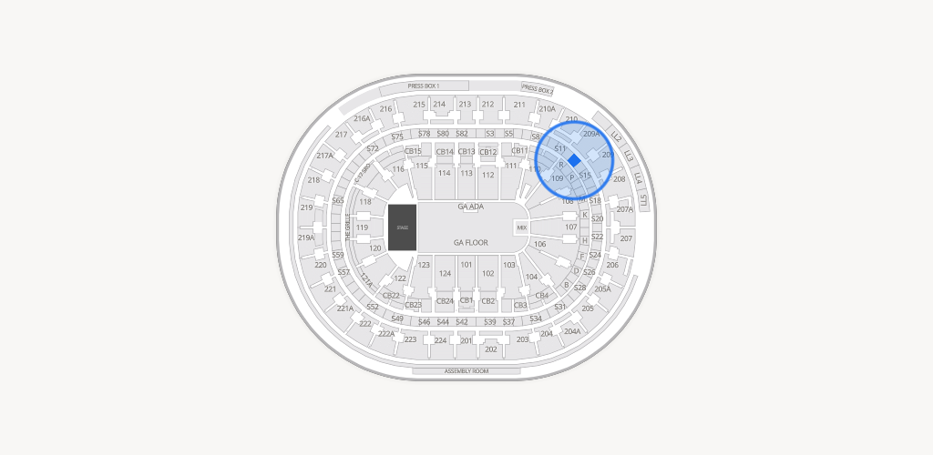 Xfinity Mobile Arena Seating Chart