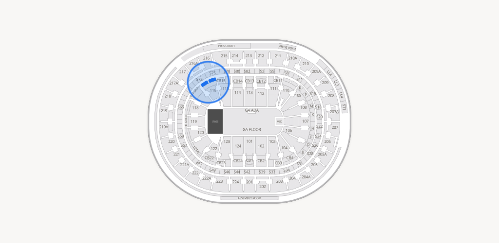 Xfinity Mobile Arena Seating Chart