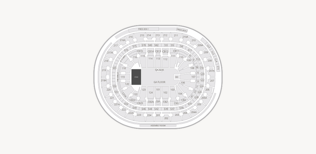 Xfinity Mobile Arena Seating Chart