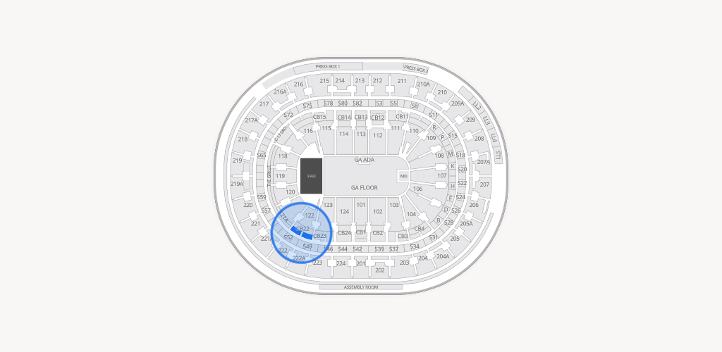Xfinity Mobile Arena Seating Chart