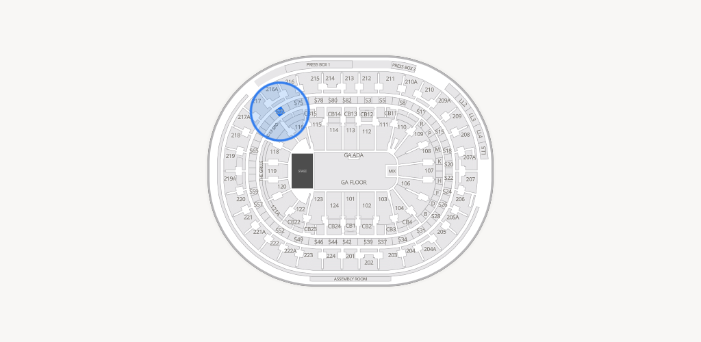 Xfinity Mobile Arena Seating Chart