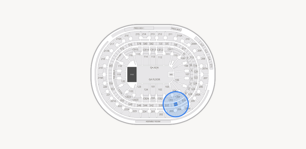 Xfinity Mobile Arena Seating Chart