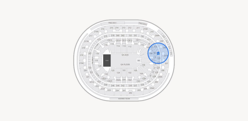 Xfinity Mobile Arena Seating Chart