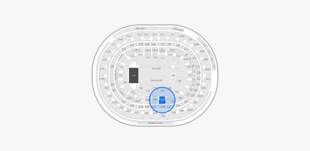 Xfinity Mobile Arena Seating Chart