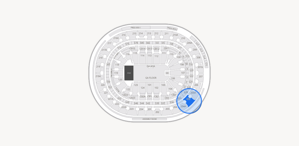 Xfinity Mobile Arena Seating Chart