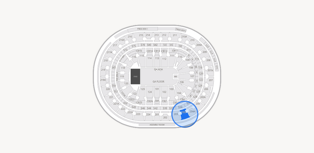 Xfinity Mobile Arena Seating Chart