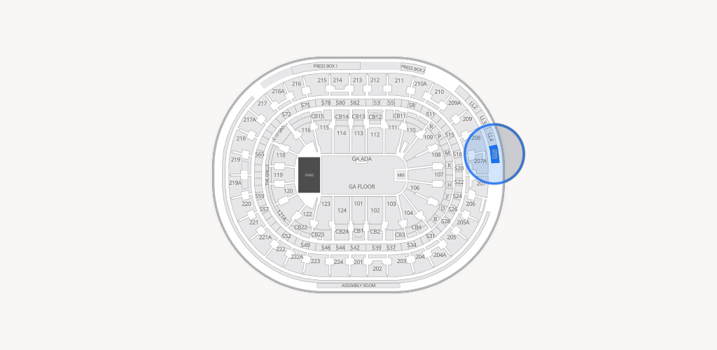 Xfinity Mobile Arena Seating Chart