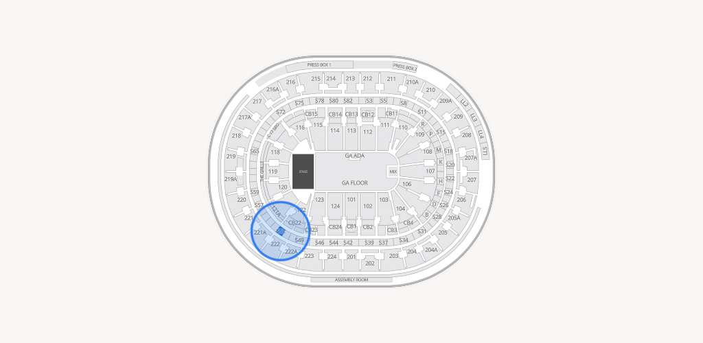 Xfinity Mobile Arena Seating Chart