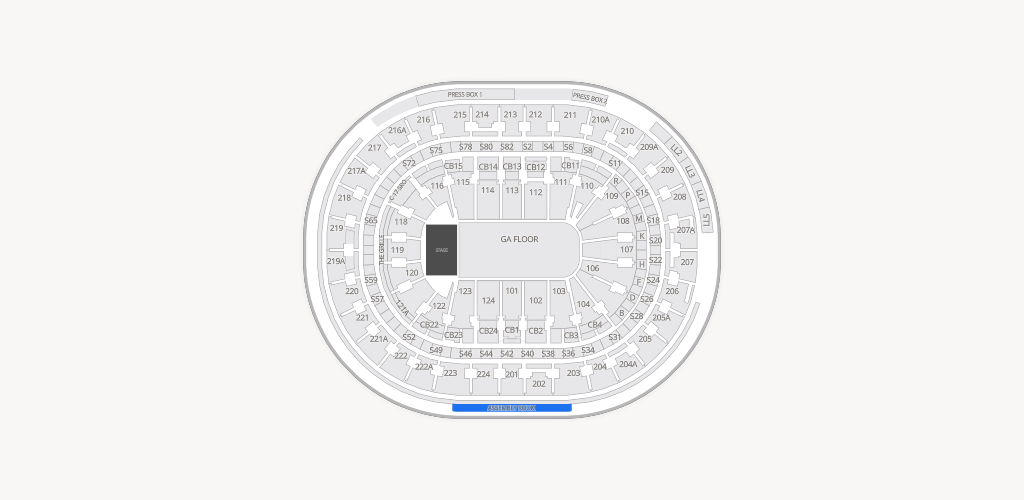 Xfinity Mobile Arena Seating Chart