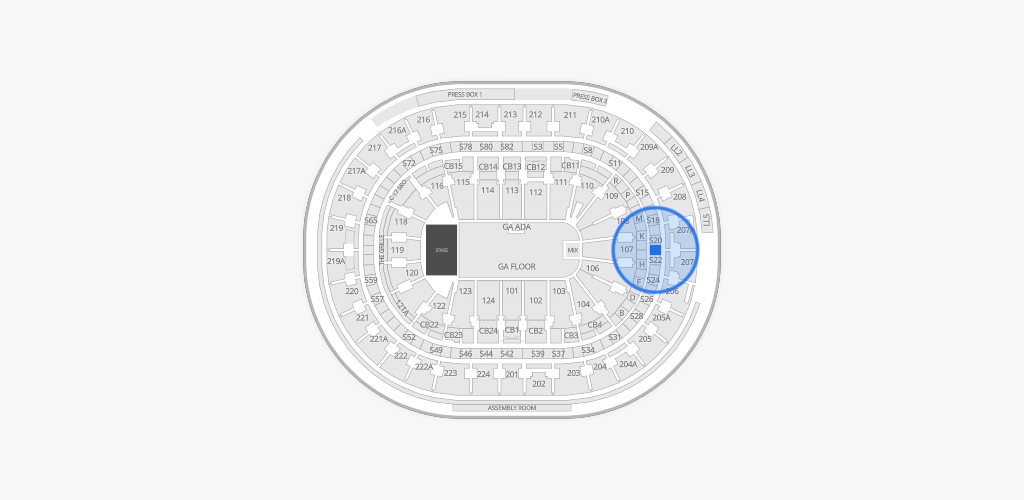 Xfinity Mobile Arena Seating Chart