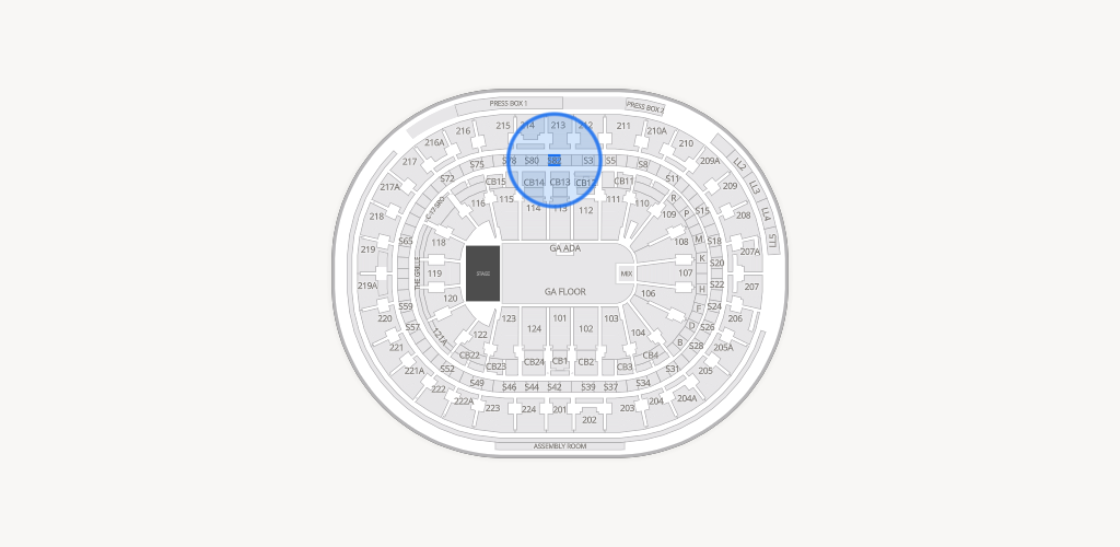 Xfinity Mobile Arena Seating Chart
