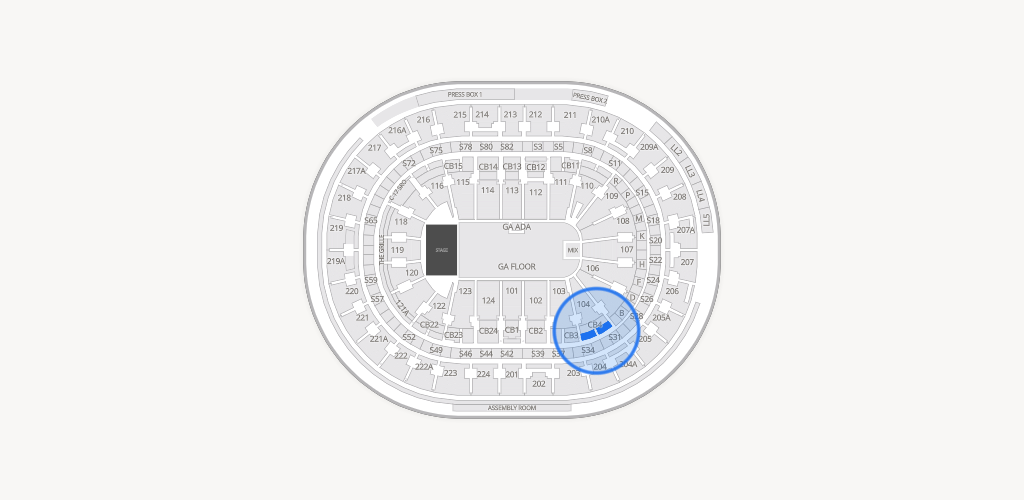 Xfinity Mobile Arena Seating Chart