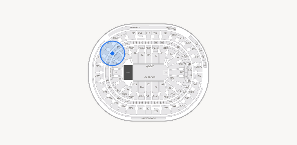 Xfinity Mobile Arena Seating Chart