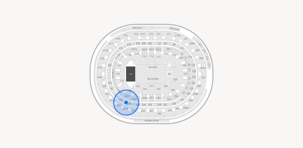 Xfinity Mobile Arena Seating Chart