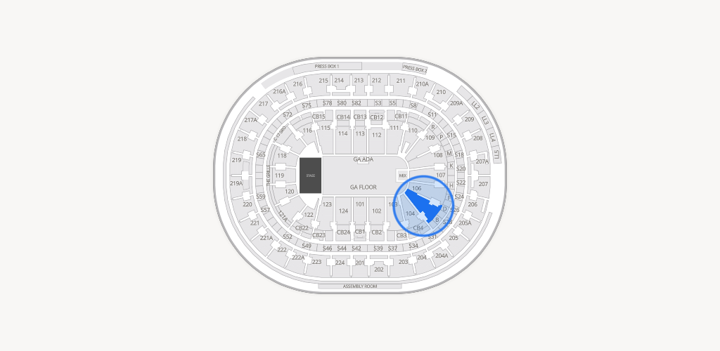 Xfinity Mobile Arena Seating Chart