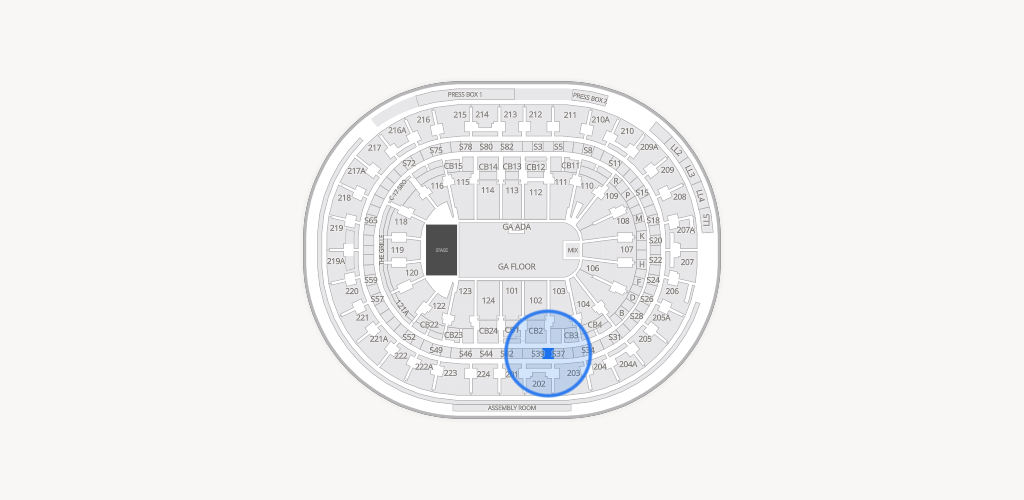 Xfinity Mobile Arena Seating Chart