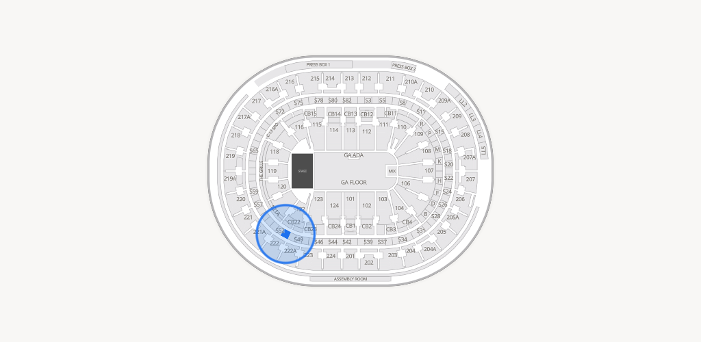 Xfinity Mobile Arena Seating Chart