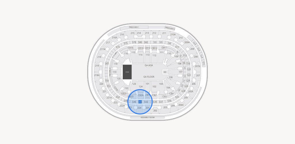Xfinity Mobile Arena Seating Chart