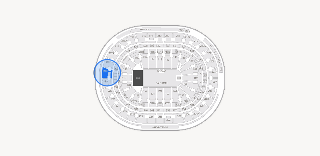 Xfinity Mobile Arena Seating Chart