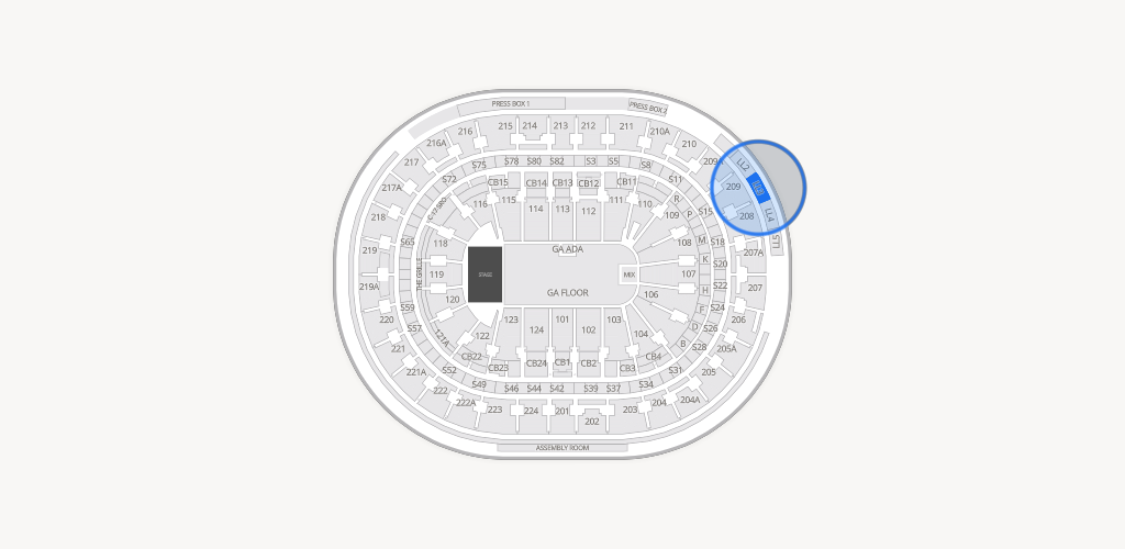 Xfinity Mobile Arena Seating Chart