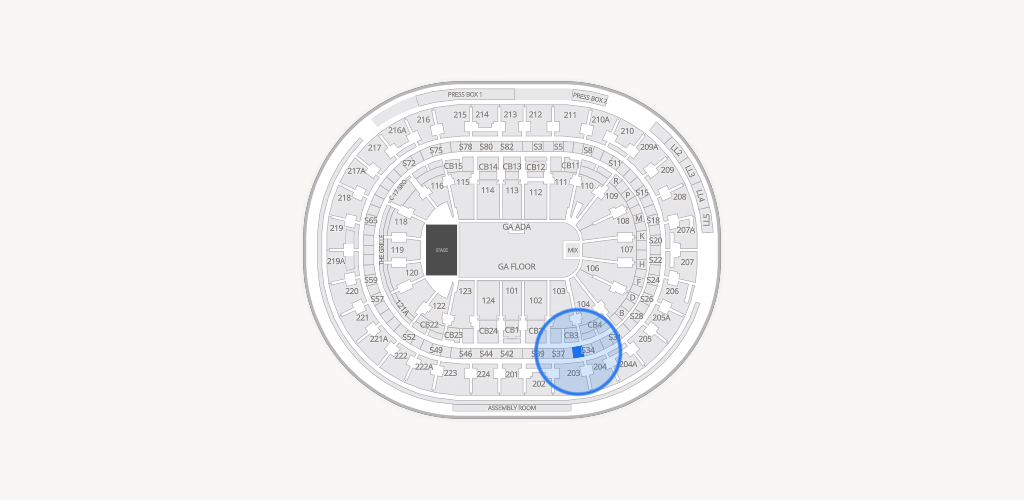 Xfinity Mobile Arena Seating Chart