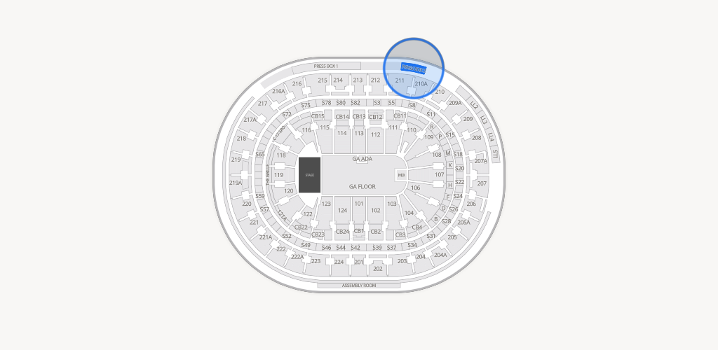 Xfinity Mobile Arena Seating Chart