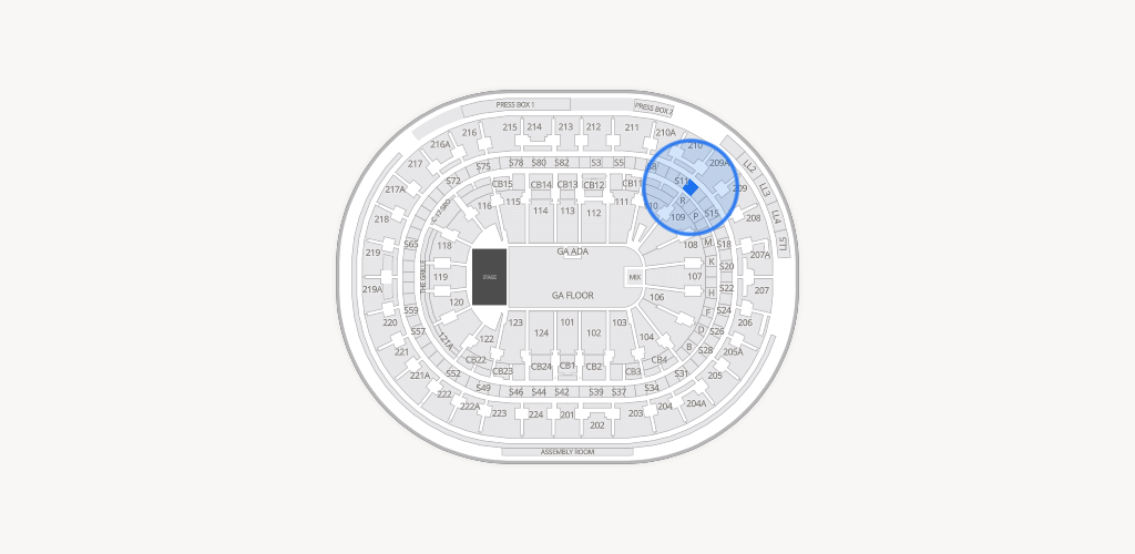 Xfinity Mobile Arena Seating Chart