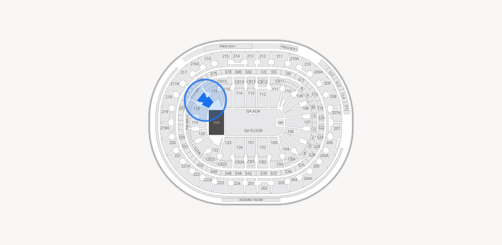 Xfinity Mobile Arena Seating Chart