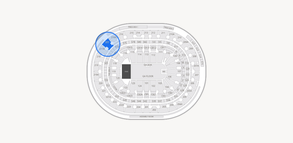Xfinity Mobile Arena Seating Chart